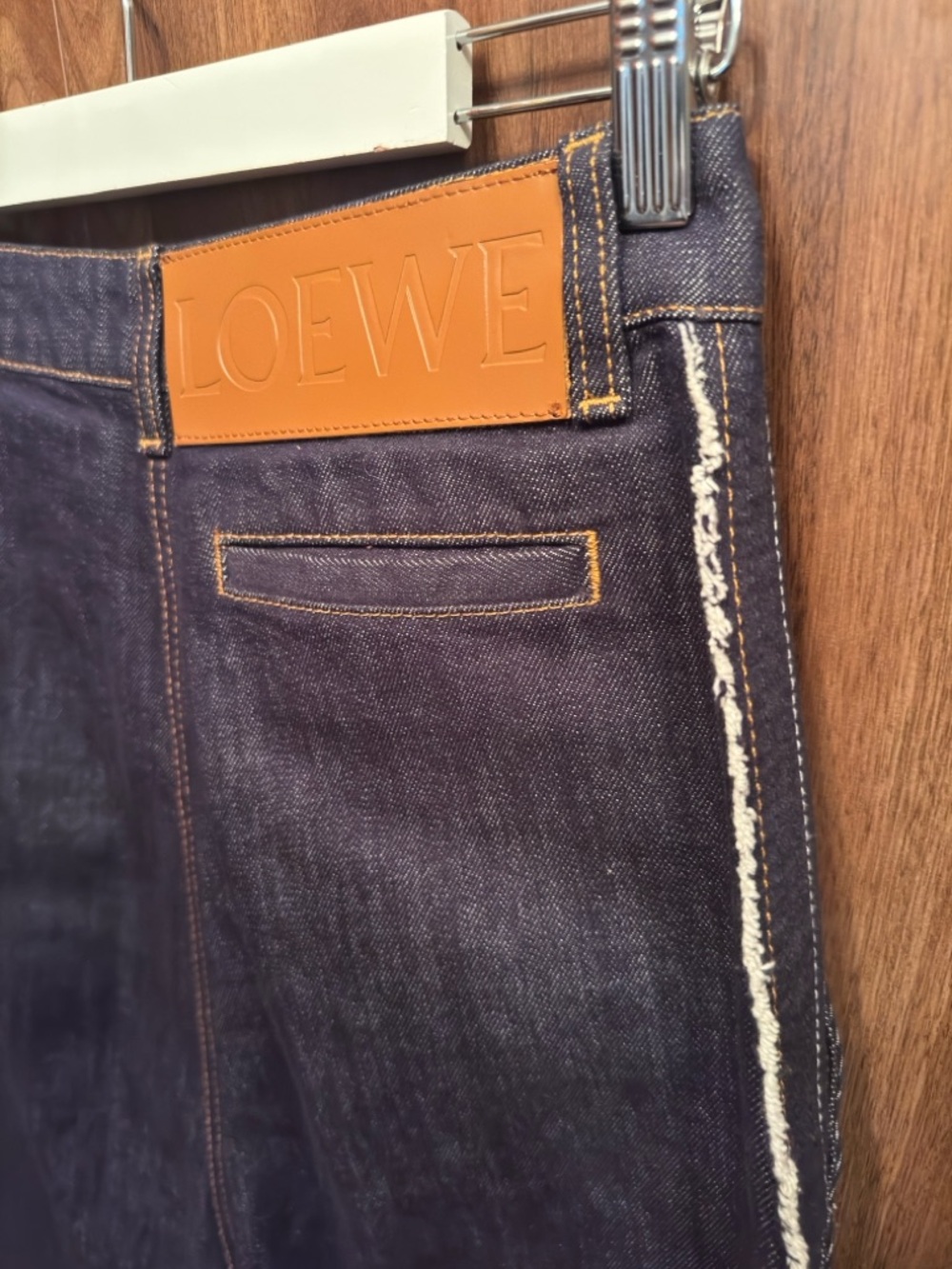 Loewe Indigo Button-Fly High-Rise Denim Pants - Picture 4 of 6